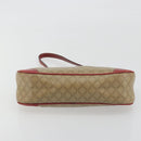 CELINE Macadam Canvas Accessory Pouch PVC Beige Gold Auth 196915-5