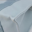 HERMES Bora Bora PM Hand Bag Canvas Light Blue Silver Auth 196916A-15