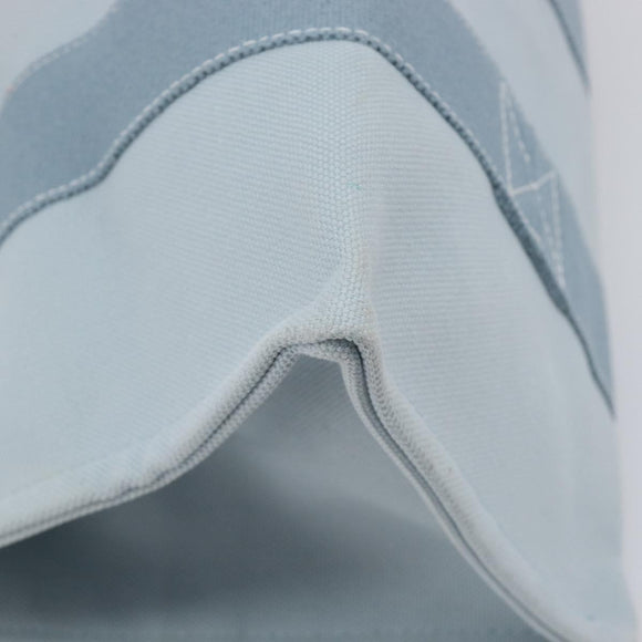 HERMES Bora Bora PM Hand Bag Canvas Light Blue Silver Auth 196916A