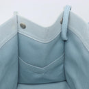 HERMES Bora Bora PM Hand Bag Canvas Light Blue Silver Auth 196916A-19