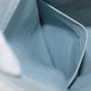 HERMES Bora Bora PM Hand Bag Canvas Light Blue Silver Auth 196916A-11