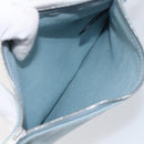 HERMES Bora Bora PM Hand Bag Canvas Light Blue Silver Auth 196916A-22