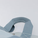 HERMES Bora Bora PM Hand Bag Canvas Light Blue Silver Auth 196916A-8