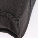 HERMES Her Line MM Hand Bag Canvas Gray Silver Auth 196917-12