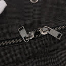 HERMES Her Line MM Hand Bag Canvas Gray Silver Auth 196917-15