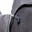 HERMES Her Line MM Hand Bag Canvas Gray Silver Auth 196917-16