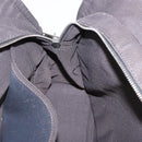 HERMES Her Line MM Hand Bag Canvas Gray Silver Auth 196917-19