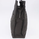 HERMES Her Line MM Hand Bag Canvas Gray Silver Auth 196917-4