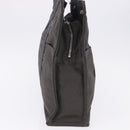 HERMES Her Line MM Hand Bag Canvas Gray Silver Auth 196917-5