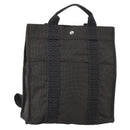 HERMES Sac A Dos Backpack Canvas Gray Silver Auth 196918A-1