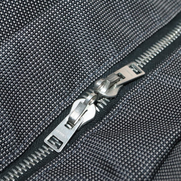 HERMES Sac A Dos Backpack Canvas Gray Silver Auth 196918A