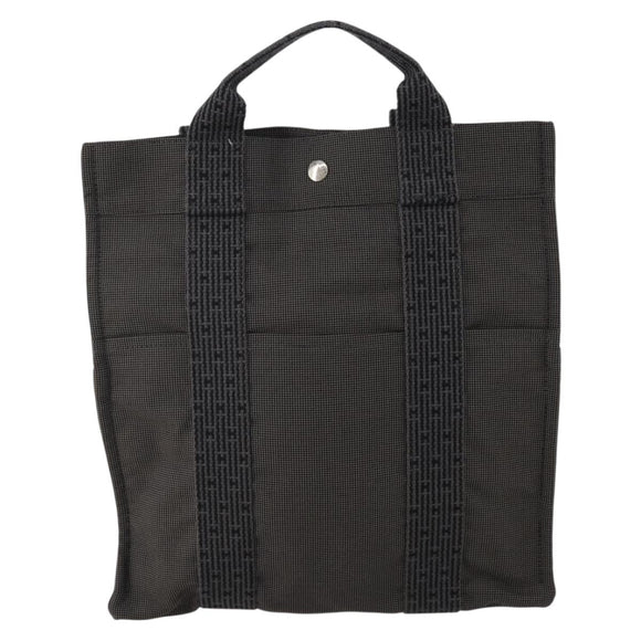 HERMES Sac A Dos Backpack Canvas Gray Silver Auth 196918A