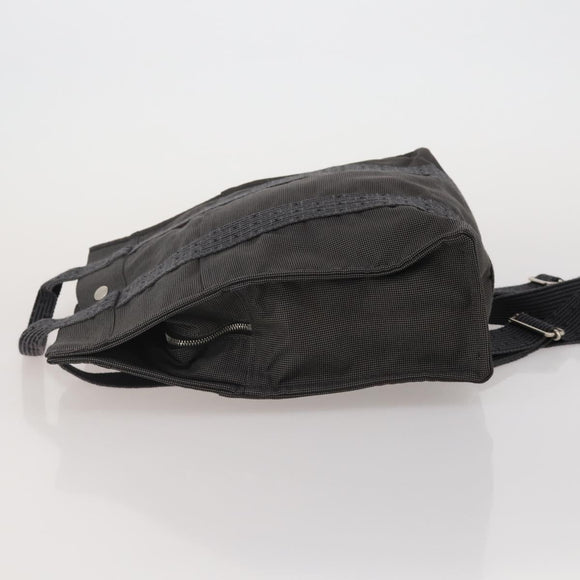 HERMES Sac A Dos Backpack Canvas Gray Silver Auth 196918A