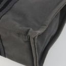 HERMES Fourre Tout PM Hand Bag Canvas Gray Silver Auth 196919A-10