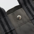 HERMES Fourre Tout PM Hand Bag Canvas Gray Silver Auth 196919A-14