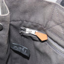HERMES Fourre Tout PM Hand Bag Canvas Gray Silver Auth 196919A-18