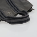 HERMES Fourre Tout PM Hand Bag Canvas Gray Silver Auth 196919A-7