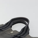 HERMES Fourre Tout PM Hand Bag Canvas Gray Silver Auth 196919A-8