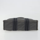 HERMES Fourre Tout PM Hand Bag Canvas Gray Silver Auth 196919A-9