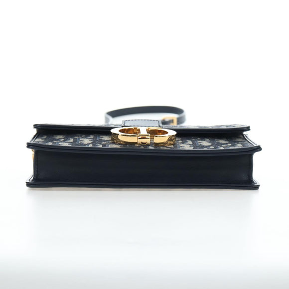 Christian Dior Trotter Canvas Dior 30 Montaigne Bag 2way Navy Gold Auth 196920SAM