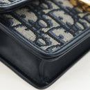 Christian Dior Trotter Canvas Dior 30 Montaigne Bag 2way Navy Gold Auth 196920SAM-13