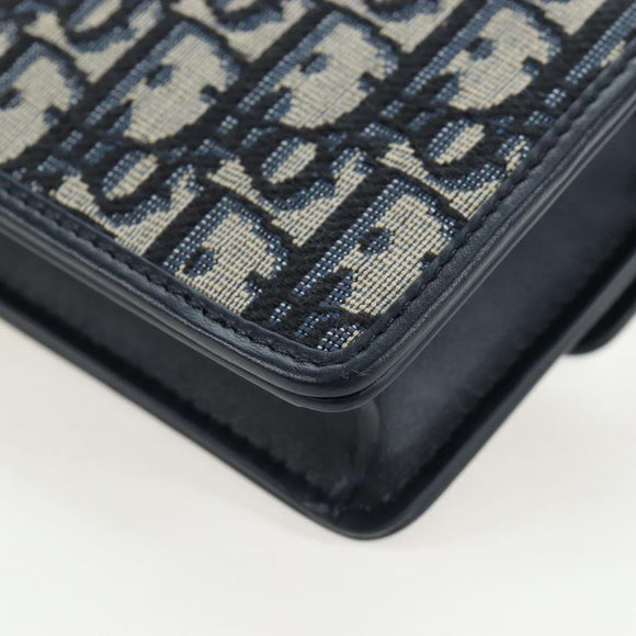Christian Dior Trotter Canvas Dior 30 Montaigne Bag 2way Navy Gold Auth 196920SAM