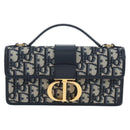 Christian Dior Trotter Canvas Dior 30 Montaigne Bag 2way Navy Gold Auth 196920SAM-2