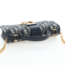 Christian Dior Trotter Canvas Dior 30 Montaigne Bag 2way Navy Gold Auth 196920SAM-6