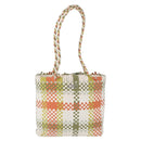 Salvatore Ferragamo Gancini Tote Bag Leather Multicolor Silver Auth 196921A-2
