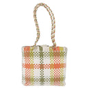 Salvatore Ferragamo Gancini Tote Bag Leather Multicolor Silver Auth 196921A-3