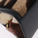 Salvatore Ferragamo Gancini Sofia Bag Harako leather 2way Brown Gold Auth 196922A-14