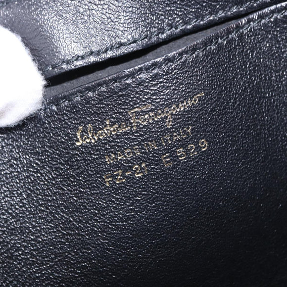 Salvatore Ferragamo Gancini Sofia Bag Harako leather 2way Brown Gold Auth 196922A