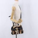 Salvatore Ferragamo Gancini Sofia Bag Harako leather 2way Brown Gold Auth 196922A-23