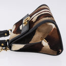 Salvatore Ferragamo Gancini Sofia Bag Harako leather 2way Brown Gold Auth 196922A-5