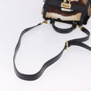 Salvatore Ferragamo Gancini Sofia Bag Harako leather 2way Brown Gold Auth 196922A-9
