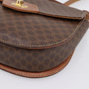 CELINE Macadam Canvas Hand Bag PVC Leather 2way Brown Gold Auth 196924-14