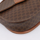 CELINE Macadam Canvas Hand Bag PVC Leather 2way Brown Gold Auth 196924-15