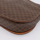CELINE Macadam Canvas Hand Bag PVC Leather 2way Brown Gold Auth 196924-16