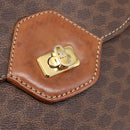CELINE Macadam Canvas Hand Bag PVC Leather 2way Brown Gold Auth 196924-18