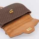 CELINE Macadam Canvas Hand Bag PVC Leather 2way Brown Gold Auth 196924-19