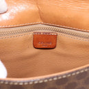 CELINE Macadam Canvas Hand Bag PVC Leather 2way Brown Gold Auth 196924-20