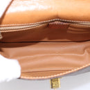 CELINE Macadam Canvas Hand Bag PVC Leather 2way Brown Gold Auth 196924-21