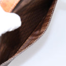 CELINE Macadam Canvas Hand Bag PVC Leather 2way Brown Gold Auth 196924-26