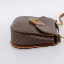CELINE Macadam Canvas Hand Bag PVC Leather 2way Brown Gold Auth 196924-5