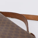 CELINE Macadam Canvas Hand Bag PVC Leather 2way Brown Gold Auth 196924-8