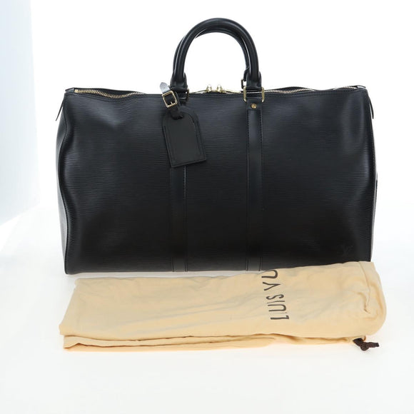 LOUIS VUITTON Epi Keepall 45 Boston Bag Black M42972 LV Auth 196925V