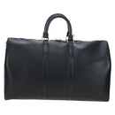 LOUIS VUITTON Epi Keepall 45 Boston Bag Black M42972 LV Auth 196925V-2