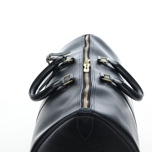 LOUIS VUITTON Epi Keepall 45 Boston Bag Black M42972 LV Auth 196925V