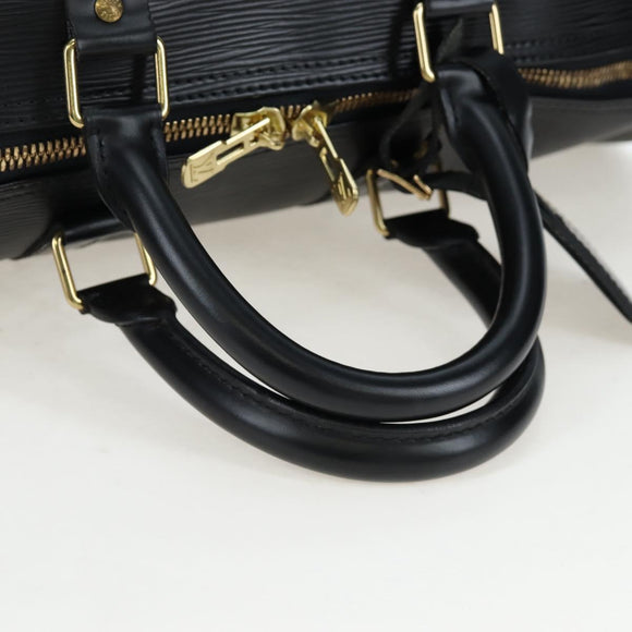 LOUIS VUITTON Epi Keepall 45 Boston Bag Black M42972 LV Auth 196925V
