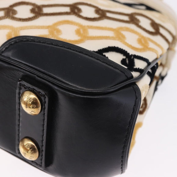 LOUIS VUITTON Monogram Charm Mini Linda Hand Bag Ivory LV Auth 196930M